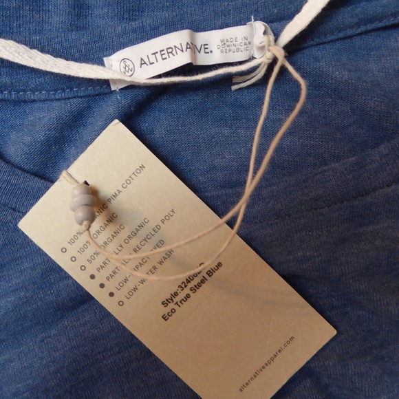 Alternative Blue Long Sleeve Tee Organic Cotton M - Picture 8 of 9